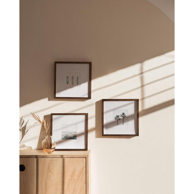 HAUS AND HUES 10x10 Frames  Square Picture Frames 10x10 set of 4 Picture Frame  Walnut Picture Frames 10 x 10 Frame  Square Fra