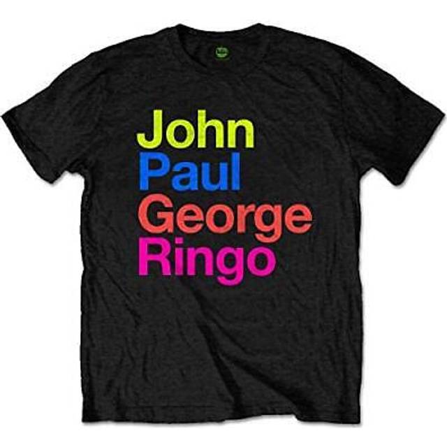 The Beatles 'JPGR Pepper Suit Colours' (Black) T-Shirt (XX-Large)