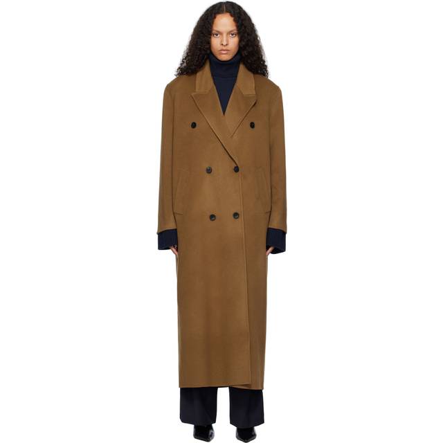 Gaia Double-Breasted Coat - Camel - Downtown New York style continues to inspire The Frankie Shop, which isn’t surprising given that the label’s first store opened in the Lower East Side. Minimal and understated, it is widely renowned for its iconic blazers, oversized suiting, and edgy staples.