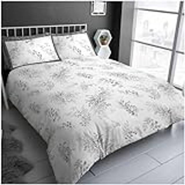 Perla Printed Duvet Cover - Grey - King