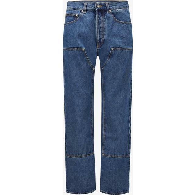 Men's Palm Angels Monogram Workwear Denim Jeans Blue - Size: 32/32