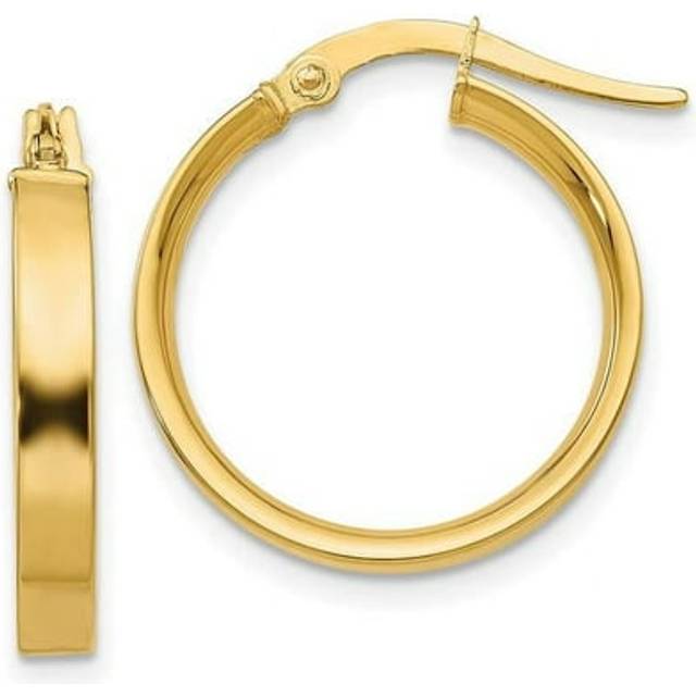 14K Yellow Gold 3 mm Small Hoop Earrings