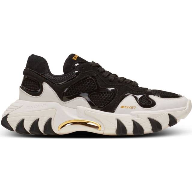 Balmain - B-East chunky-sole trainers - men - Polyester/Calf Suede/Fabric/Calf Leather/Rubber - 45 - Black