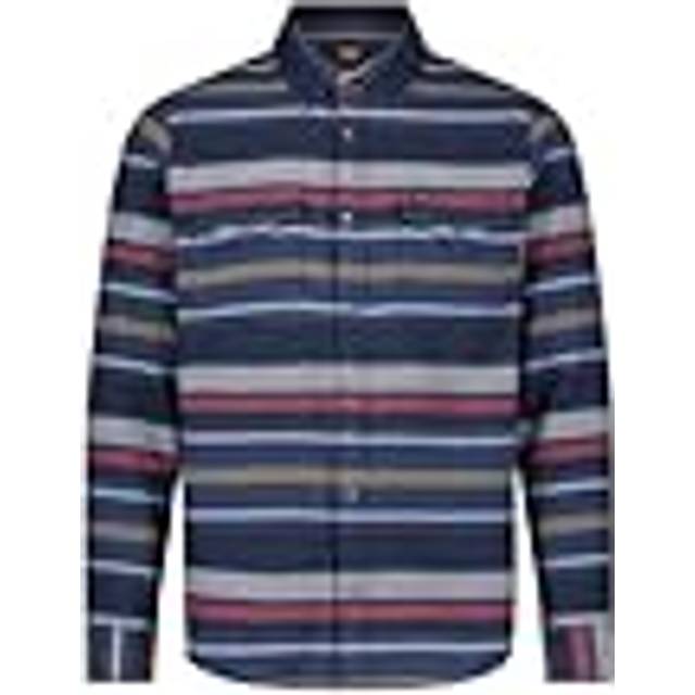 Lee Clean Western skjorta för män, HUMÖR INDIGO, S