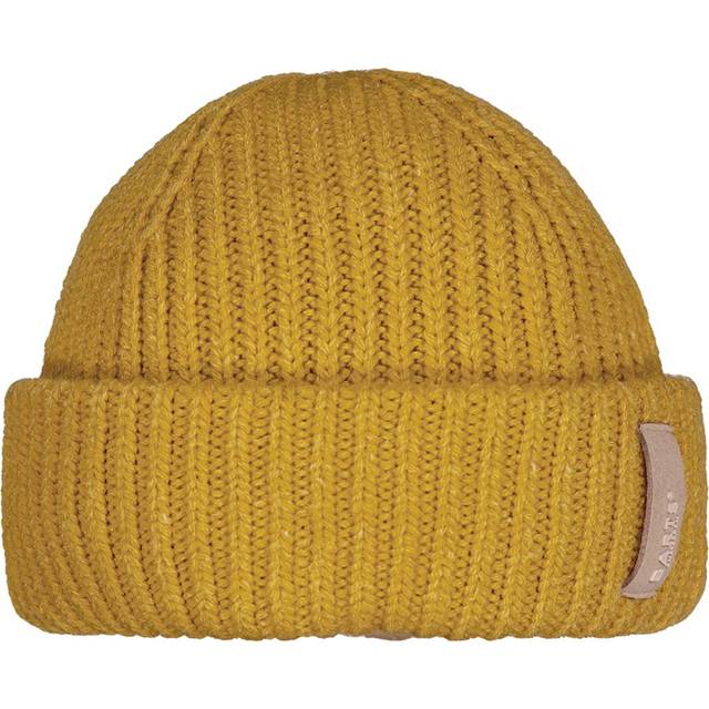 Men's Barts Mens Alexon Short Fisherman Fit Knit Beanie - Yellow - Size: ONE size