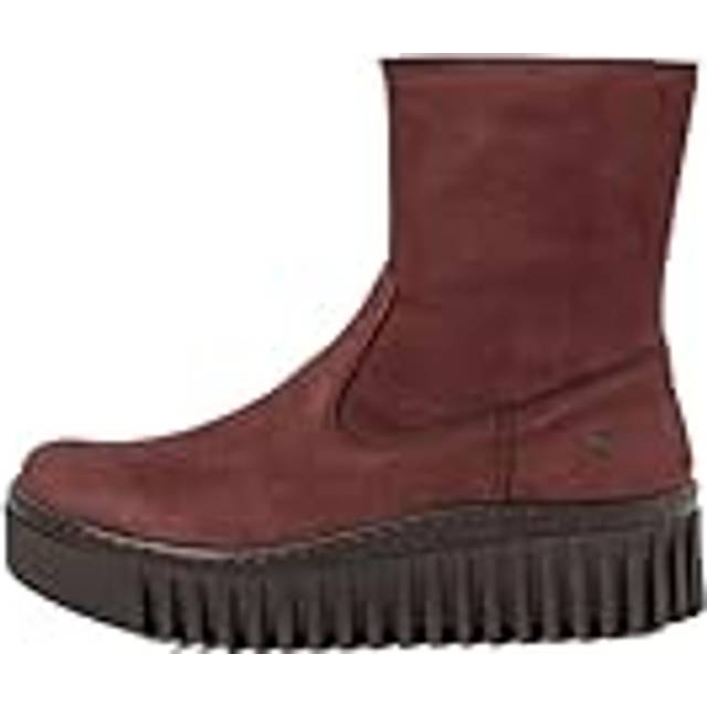Art for woman. 115311467003_008 Leather ankle boots 1531 Brighton Bordeaux (37), 3 to 5 cm, Zip, Casual, Burgundy