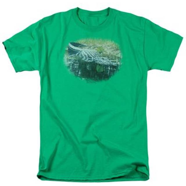 Trevco Sportswear WW180-AT-1 Wildlife The Waters Fine Adult Regular Fit Short Sleeve T-Shirt, Kelly Green - Small
