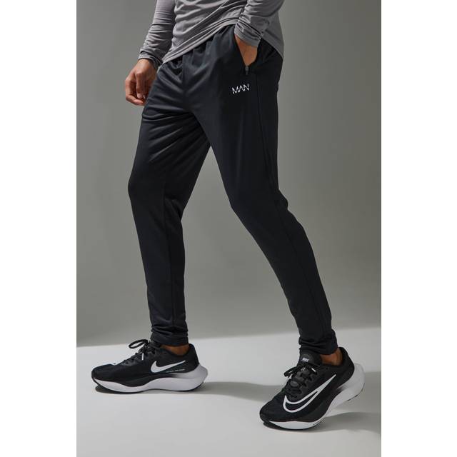 Man Active Performance Skinny Stretch Jogger - Black - M