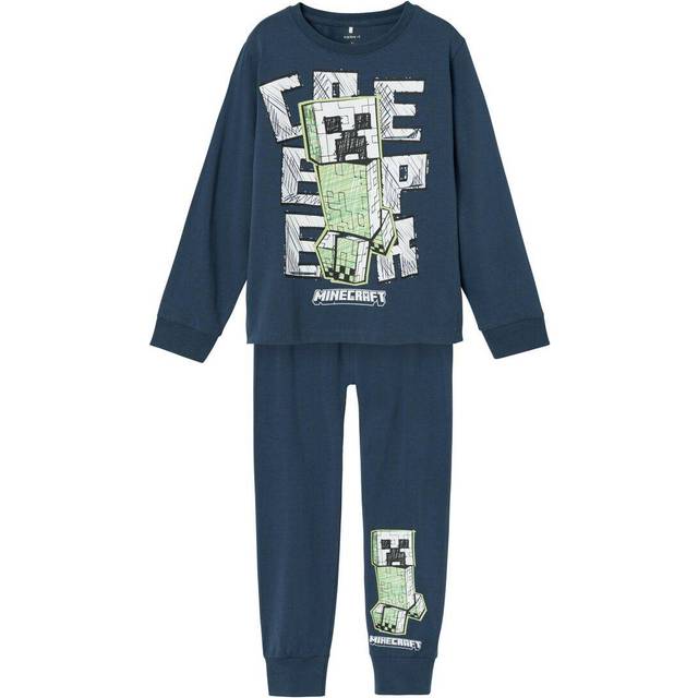 Name IT Boy nattlinneset Minecraft, Mörk denim, 110-116