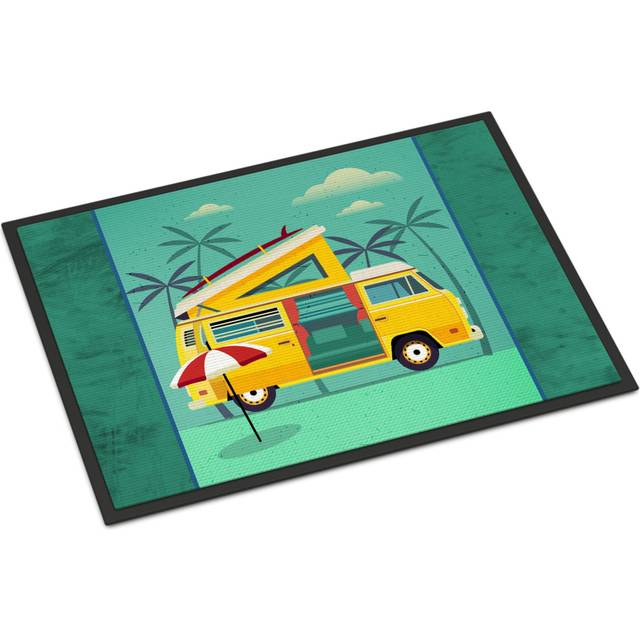 Caroline's Treasures Greatest Adventure Camper Van Doormat 24 x 36 Multicolor