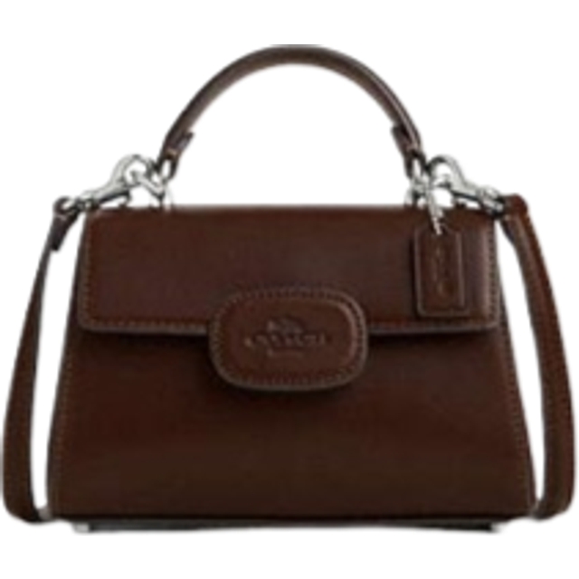 Coach Womens Eliza Mini Top Handle with Leather Covered Closure - Brown - One Size