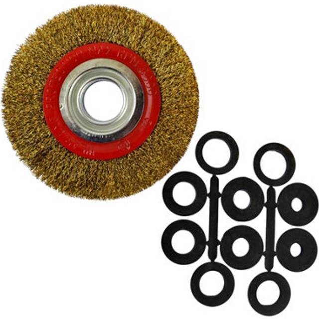 Steel wire wheel 150mm with brush adapters 6" and 8" bench grinders sil288