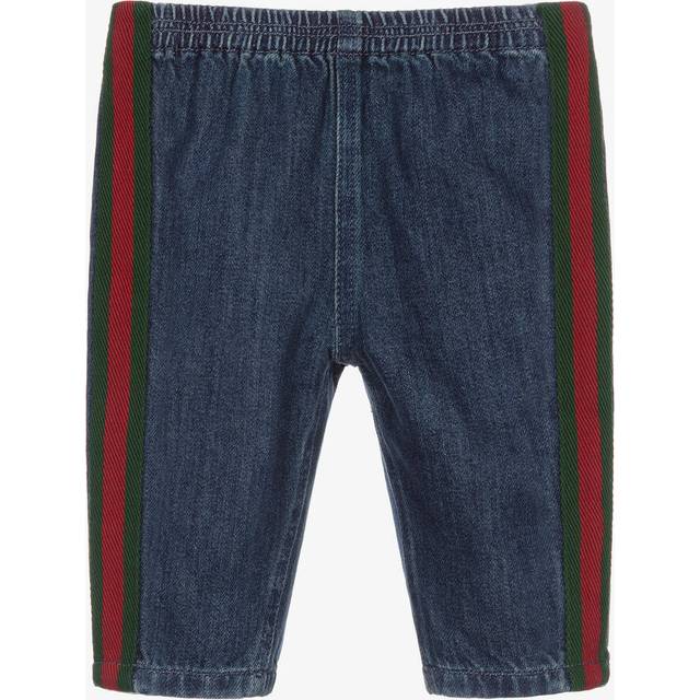 Gucci Blue Organic Denim Baby Trousers - Ivory - 18-24 month