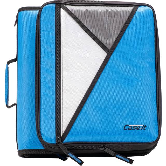Case-it The Universal Zipper Binder - 2 Inch O-Rings - Padded Pocket That Holds up to 13 Inch Laptop/Tablet - Multiple Pockets - 400 Page Capacity - C