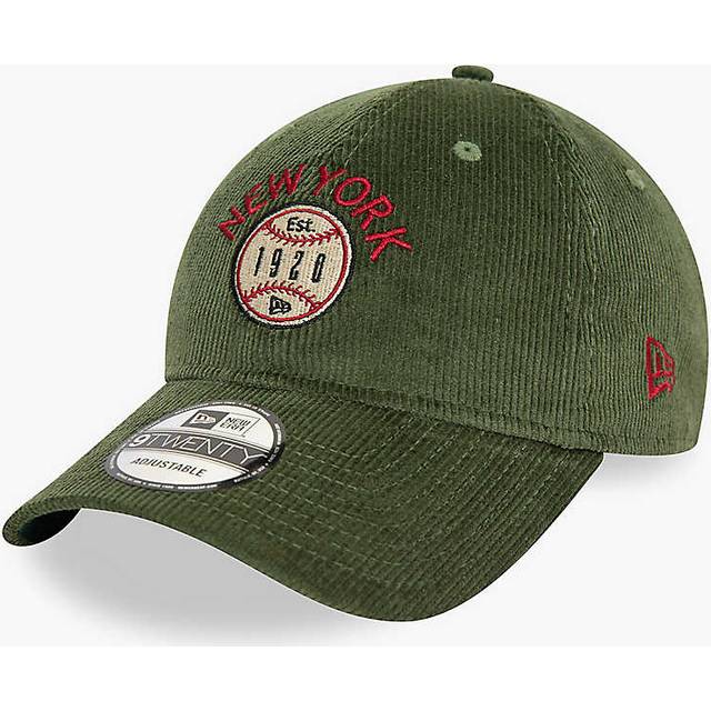 New Era - Grön unconstructed Keps - Ne Corduroy 9TWENTY Dark Green Dad Cap @ Hatstore
