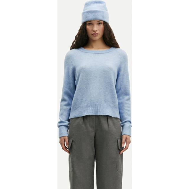 Pull uni en laine - Bleu - S