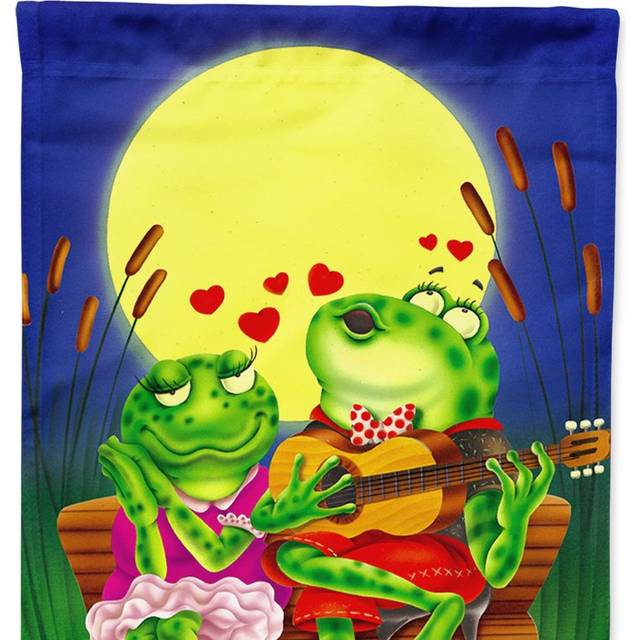 Caroline's Treasures APH0522CHF Frog Love Songs Flag Canvas House  large  Multicolor