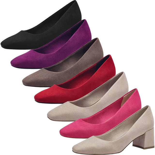 Marco Tozzi - Svarta pumps i mockaimitation storlek 38 Klackskor - Black (38)