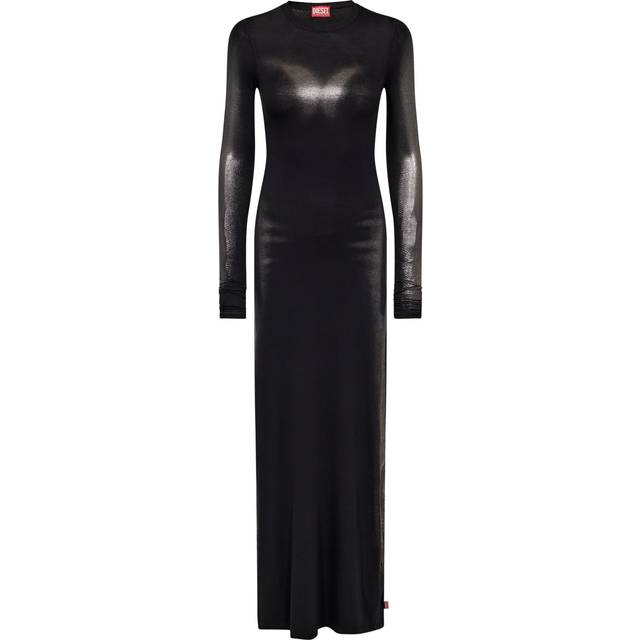 Diesel Woman Maxi dress Black Size L Modal, Elastane