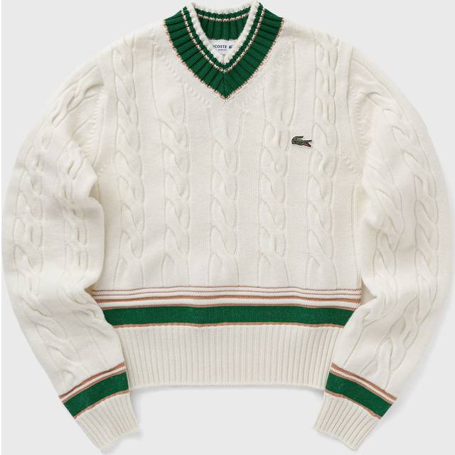 Lacoste, Stickade tröjor & koftor, Dam, M, Ulltröja med logotyp