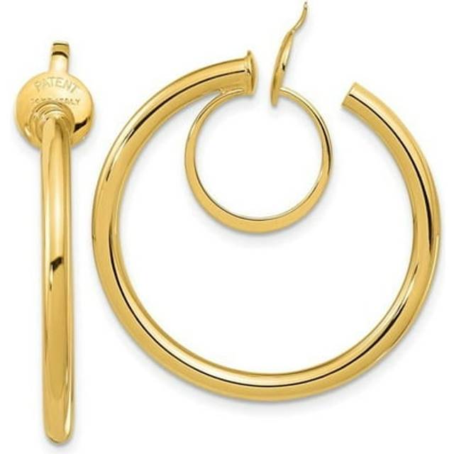 Leslies 14K Yellow Gold Polished Non-Pierced Hoop Earrings