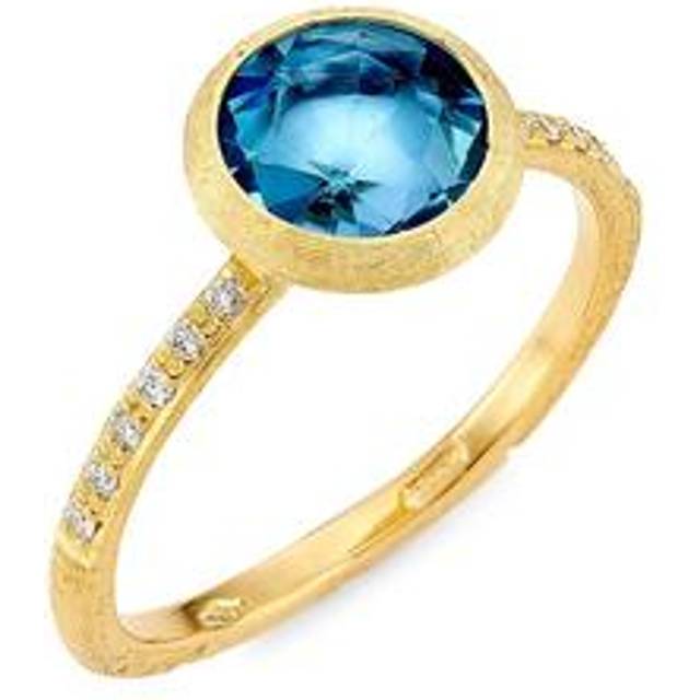 Marco Bicego Jaipur Colour 18ct Yellow Gold Blue Topaz Ring