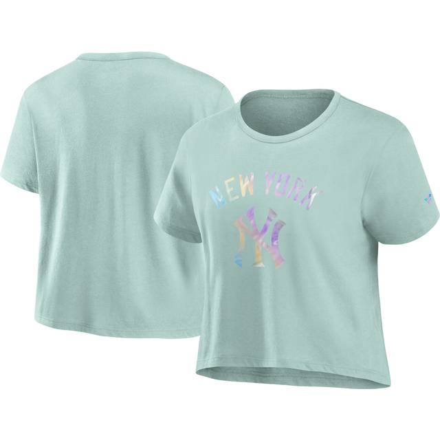New York Yankees Y2K SS Crop Crew T-Shirt - Womens