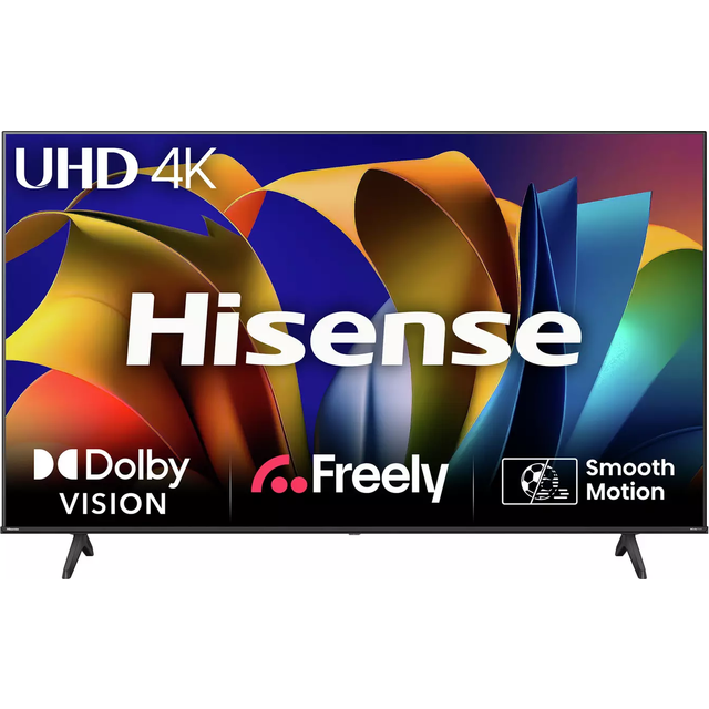 55" HISENSE 55E6NTUK Smart 4K Ultra HD HDR LED TV, Black