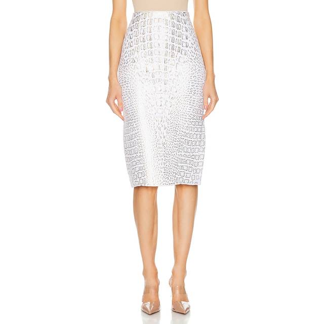 ALAÏA Pencil Skirt in Blanc - White. Size 36 (also in 40). (36)