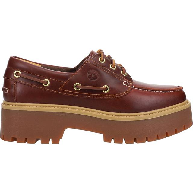 Timberland Stone Street Leather Platform Boat Shoes, Brown