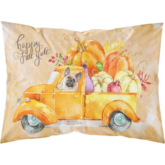 Fall Harvest Fawn French Bulldog Fabric Standard Pillowcase