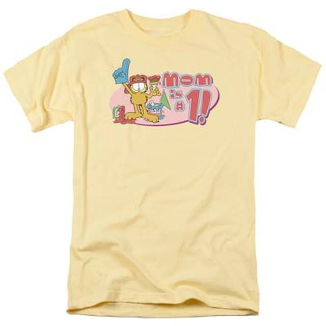 Trevco Sportswear GAR328-AT-6 Garfield Mom Number One Adult Regular Fit Short Sleeve T-Shirt, Banana - 3X