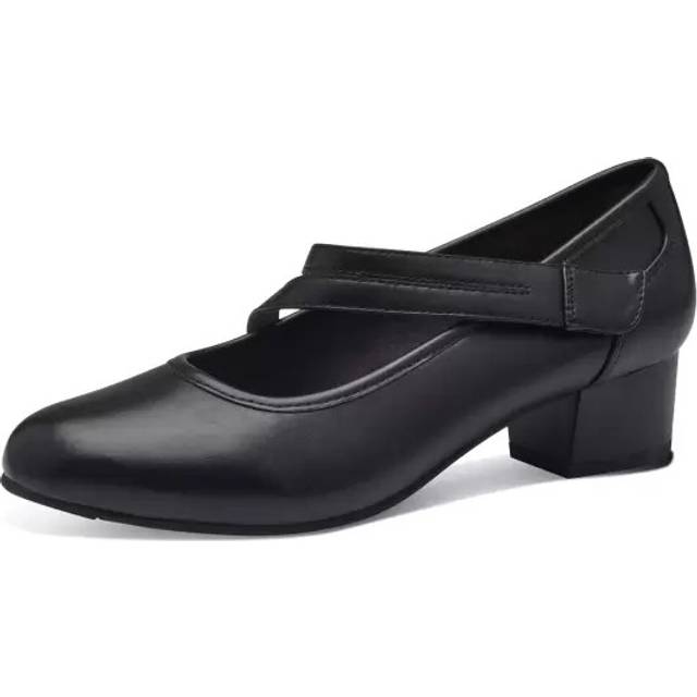 Wide Strap Mary Janes - Black - 4