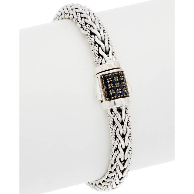 Phillip Gavriel Silver Black Sapphire Woven Bracelet