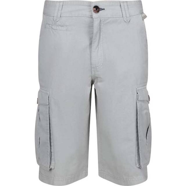 'Shorebay' Vintage Look Cargo Shorts - Silver - 34R