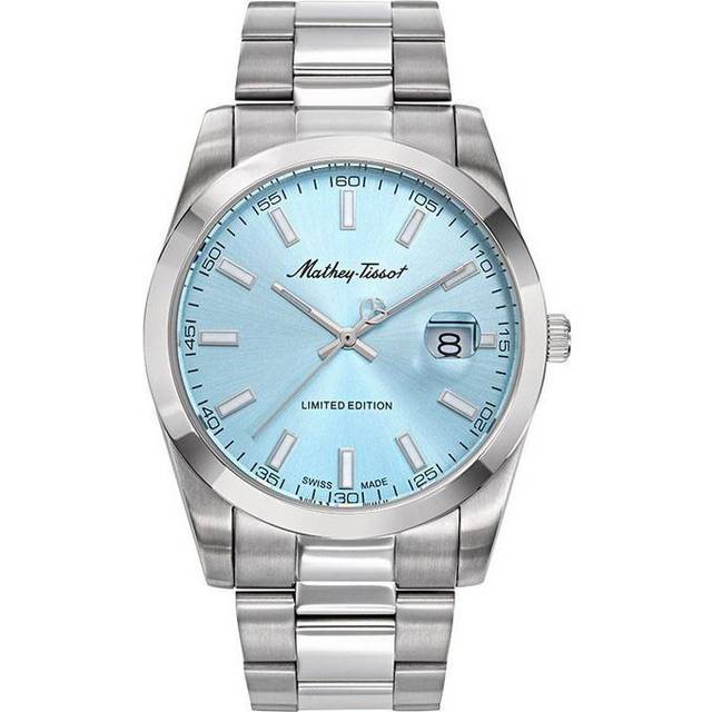 Mathey-Tissot Mathy Sunray I Limited Edition Stainless Steel Blue Dial Quartz H451BU Men's Watch blue