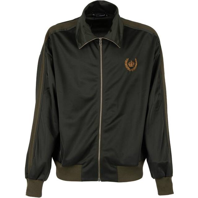 Dolce & gabbana oversize track jacket crown embroidery khaki 46 us 36 s 11245