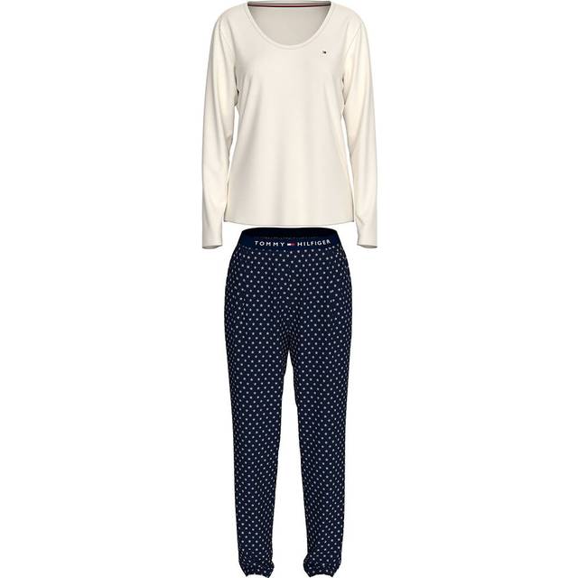 Tommy Hilfiger Long Sleeve Pyjama Set - Navy, Multi, Size Xs, Women - Print - XS