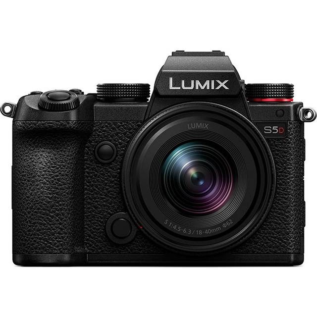 Panasonic DC-S5DNE-K Lumix S5D spegelfri helram, 24,2 MP, 4K-inspelning 60P, Live View Finder, fri vinkelskärm, Wi-Fi, Bluetooth, med S-R1840E-objektiv 18–40 mm S, svart