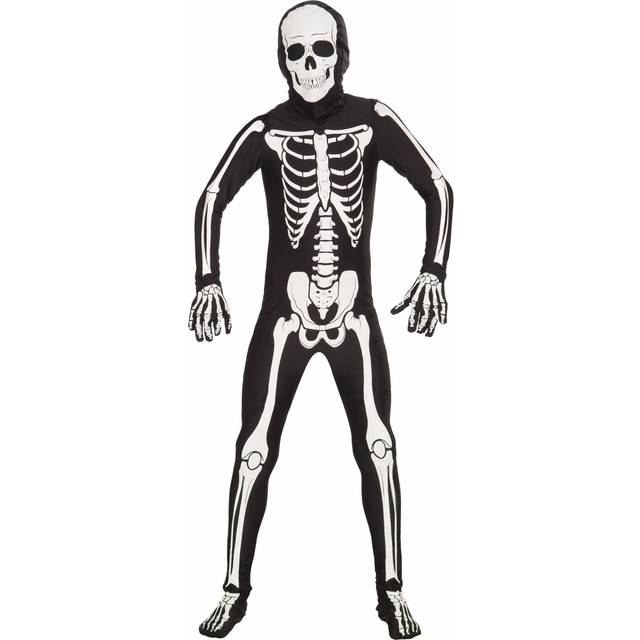 Kids Bone Skin Suit | Skeleton Costumes - Black&#47;White (L)