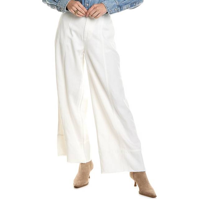 rag & bone Featherweight Arianna White Cropped Palazzo Jean