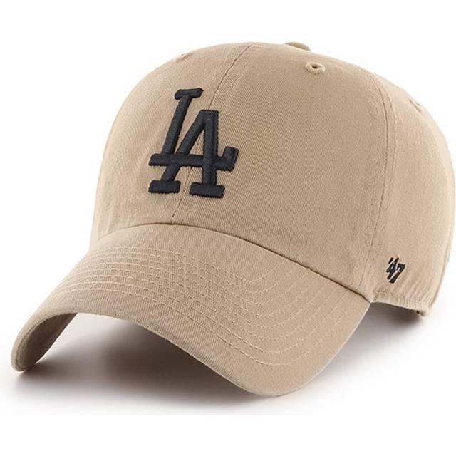 '47 Los Angeles Dodgers Clean Up Dad Hat Adjustable Baseball Cap - Khaki/Black