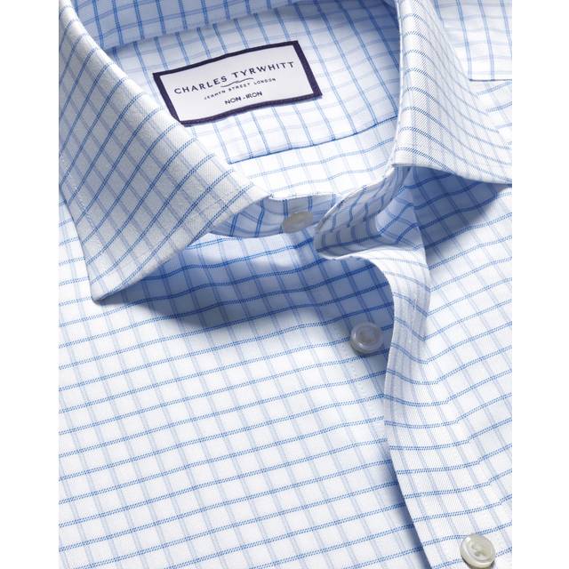 Charles Tyrwhitt Cotton Slim Fit Check Shirt, Cornflower Blue