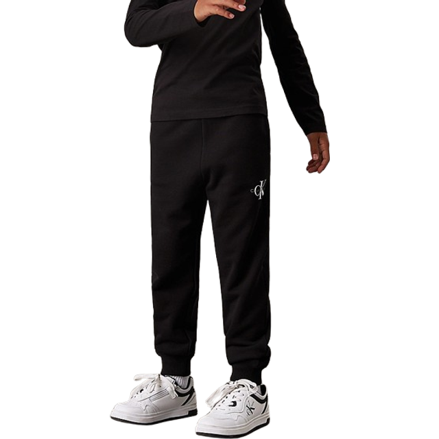 Calvin Klein Jeans Kids Monogram Logo Sweatpants - Black, Black, Size 16 Years - 16 YEARS