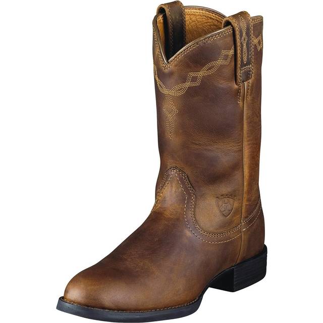 Women's leather western boots Ariat Heritage Roper - Marron