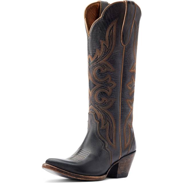 Women's Belinda StretchFit Western Boots in Beduino Black, B Medium Width, Size 8.5, by Ariat