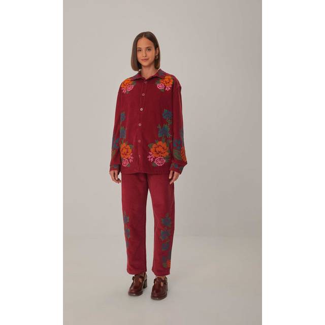 FARM Rio Embroidered Corduroy Pant
