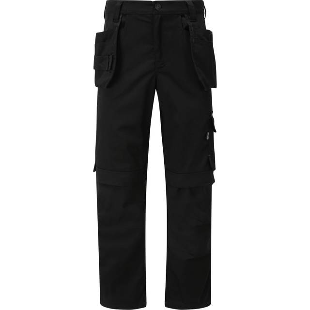 "(34"" Waist / Long Leg) Tuffstuff Pro Flex Slim Fit Trade Work Trousers Black (Various Sizes)"