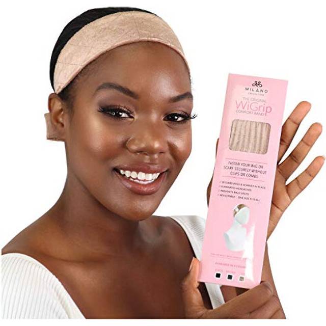 MILANO COLLECTION No-Slip Wig Grip Band Original WiGrip Comfort Band for Women Tension-Free Glueless Wig Installs Tan One Size Fit All