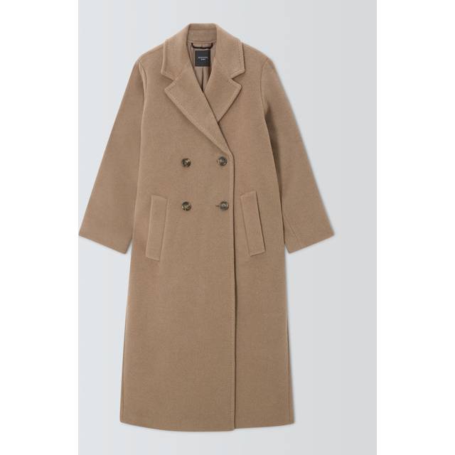 Weekend Max Mara Womens Camel Zufolo Double-breasted Relaxed-fit Wool-blend Coat 8 - CAMEL